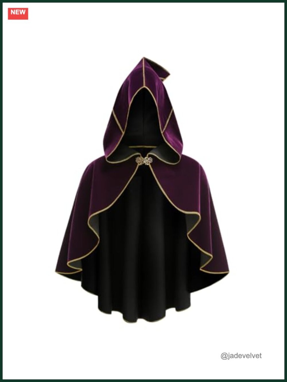 Medieval Hooded Cape for Women Renaissance Halloween Costume